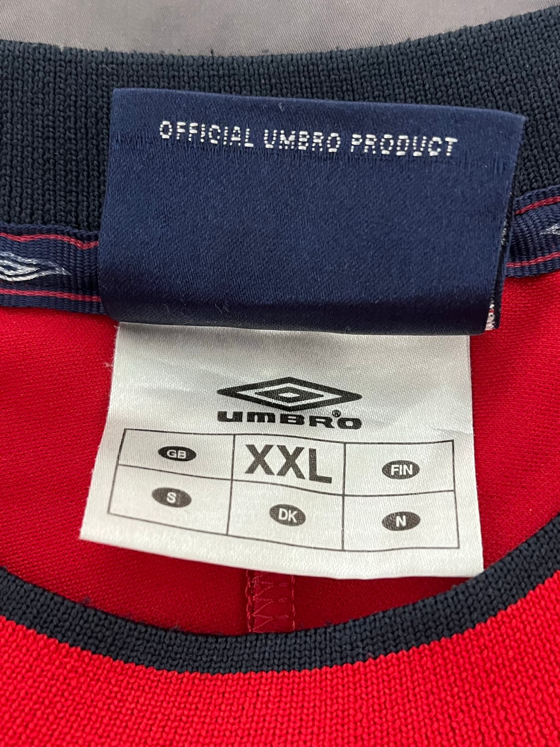 [XXL/빅사이즈] 엄브로 프로 트레이닝 웜업 롱슬리브 탑 레드/네이비 상품이미지4