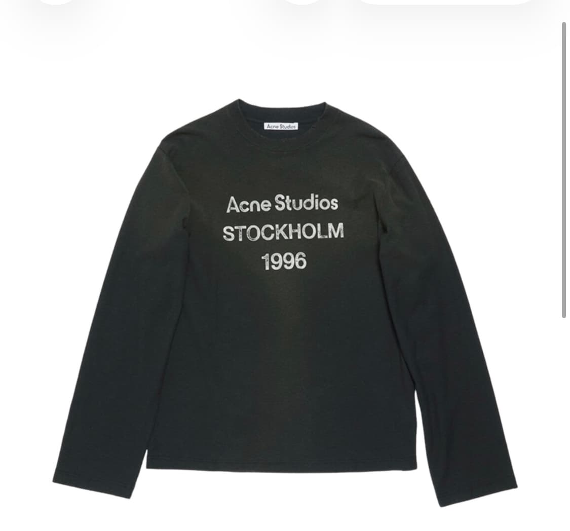 (구해요!!) 아크네 스튜디오 로고 롱슬리브 티셔츠 블랙 상품이미지1