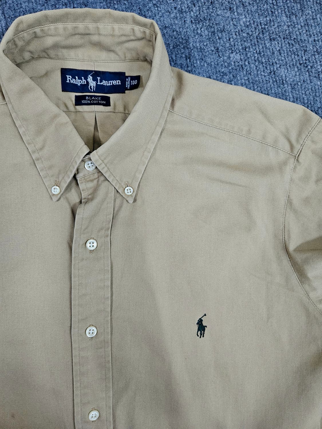 랄프로렌 베이지 옥스포드 셔츠 브레이크핏(급처) 상품이미지2