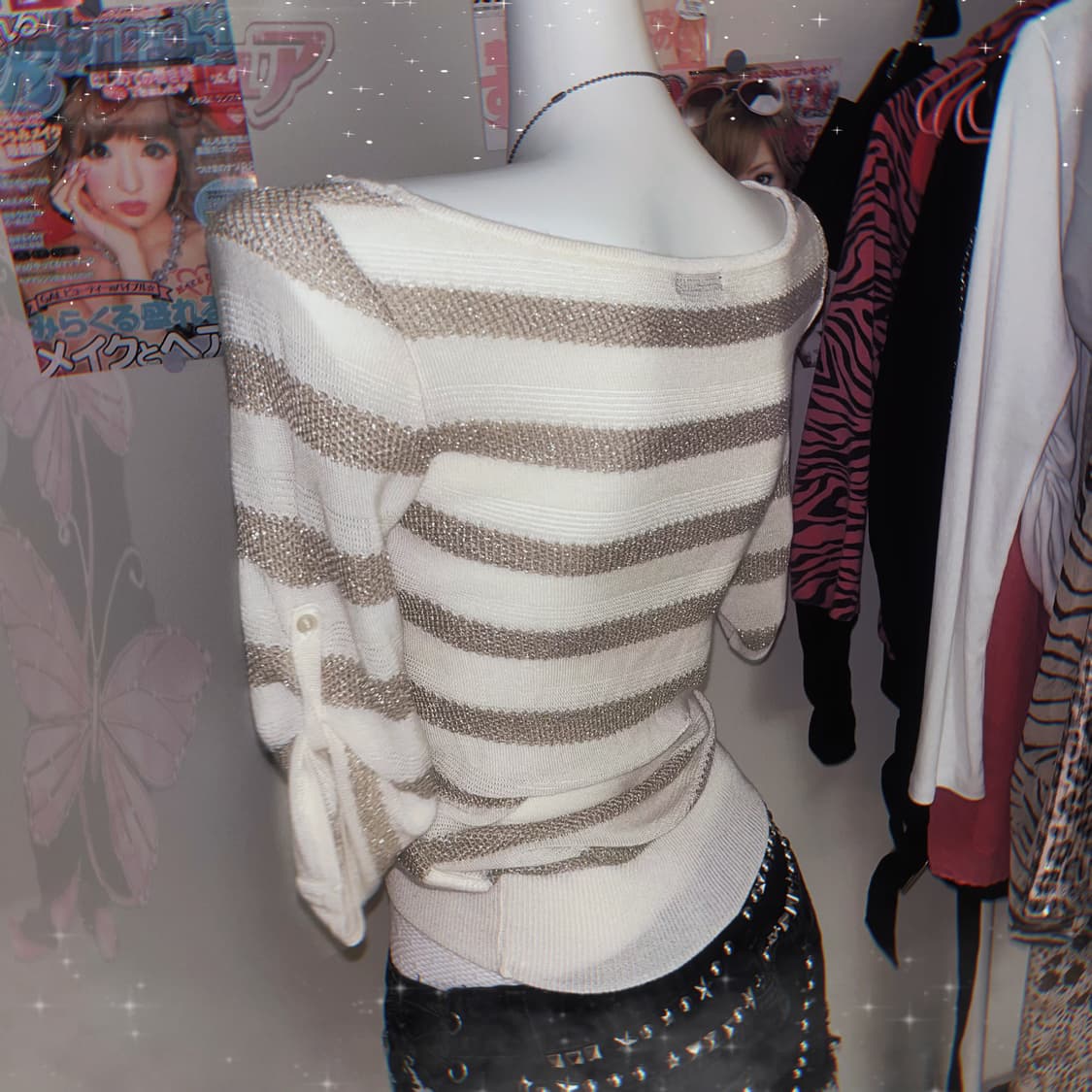 로걀 라떼갸루 펄 딱붙핏 니트 상품이미지3