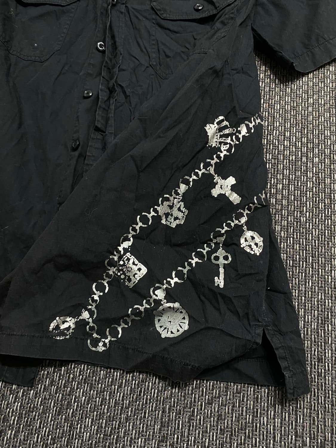[Work Zapatear]Chain&Key Print Y2K Blac 상품이미지2