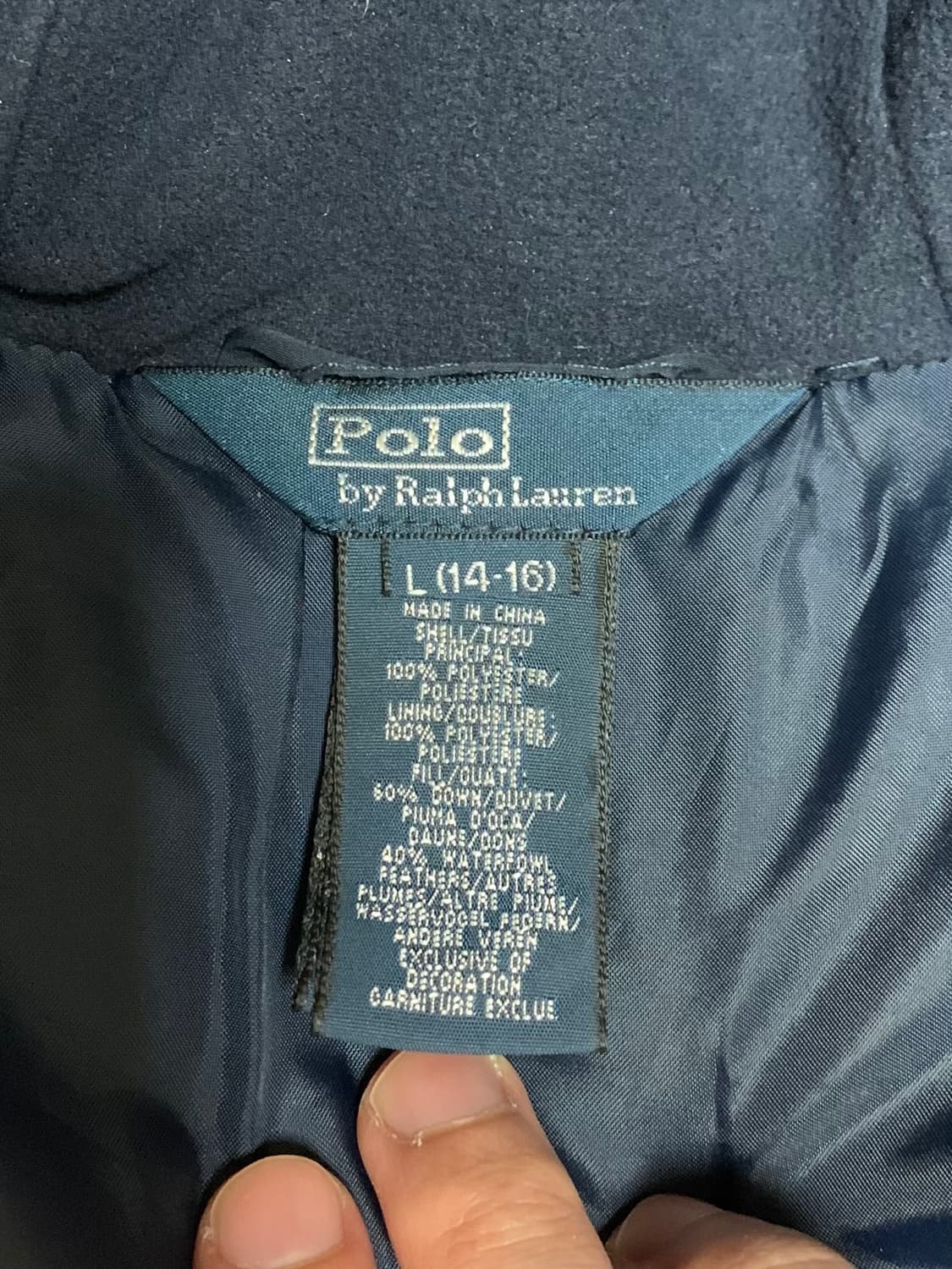 폴로 빅포니 패딩 네이비 상품이미지5