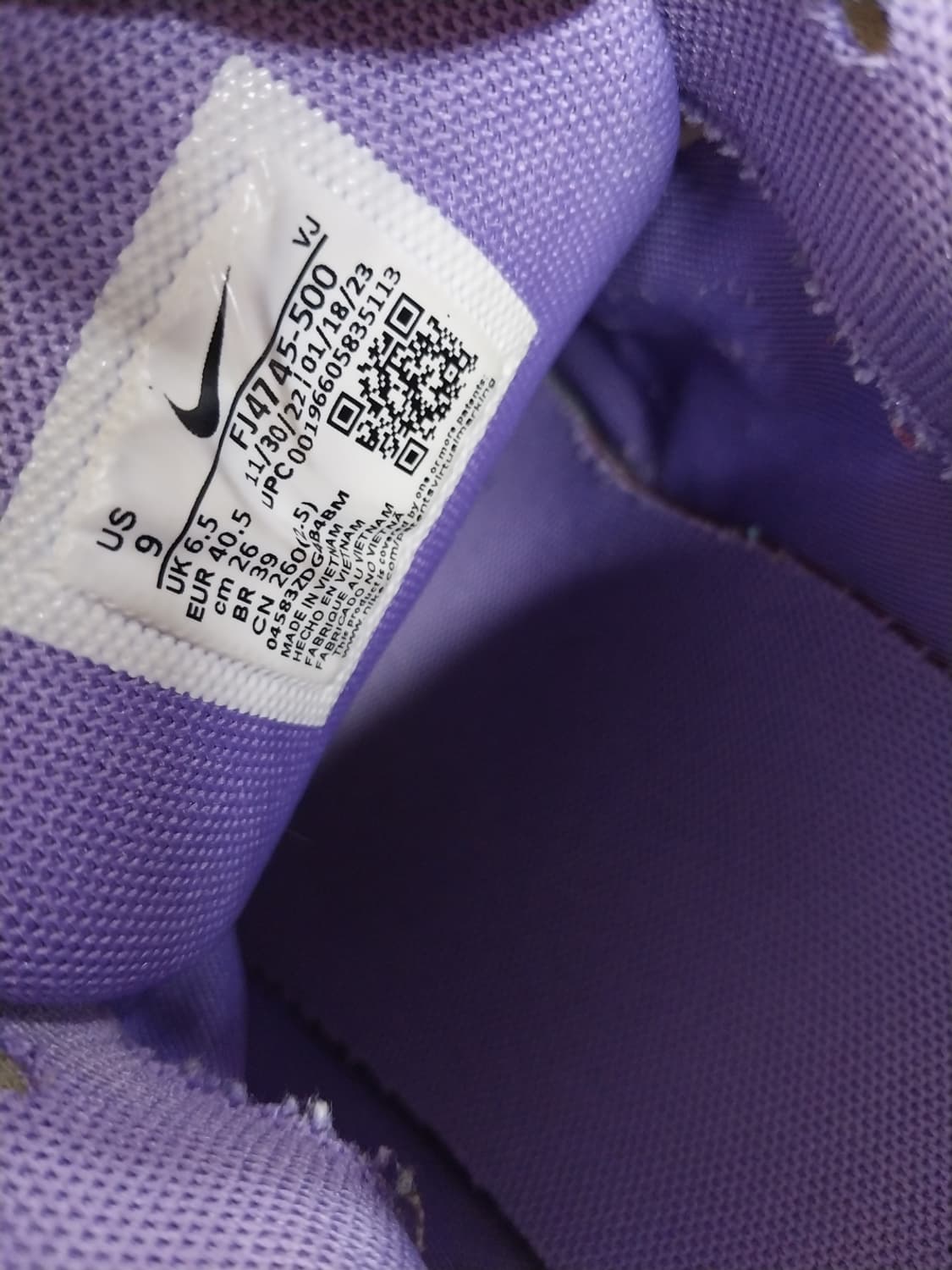 여성 나이키 P-6000 스페이스 퍼플 블랙 운동화 (260) 상품이미지9