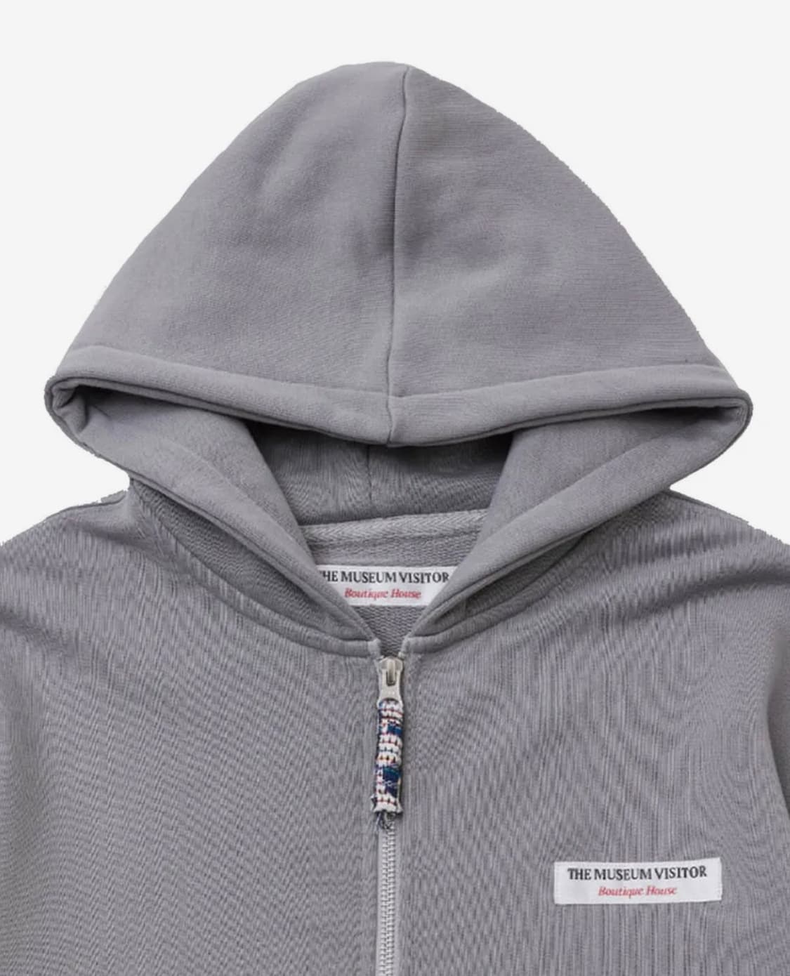 더뮤지엄비지터 FABRIC RINGED HOODY (BLUE GREY) 상품이미지2