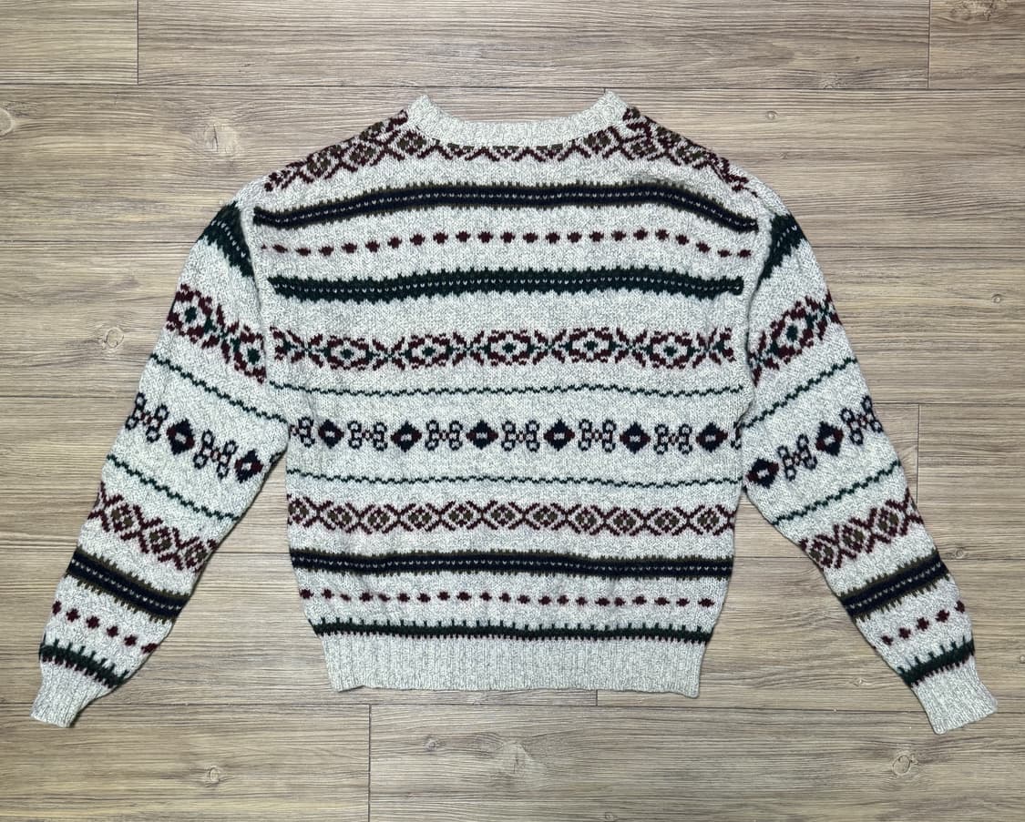 8~90s usa 엘엘빈 페어아일 울 니트 상품이미지2