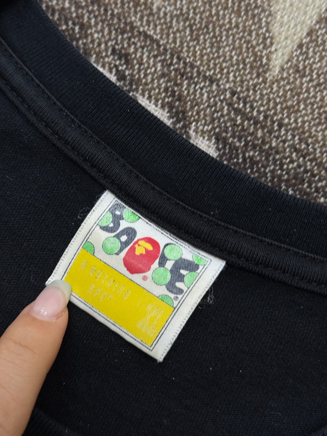 베이프 BAPE 빅헤드 반팔 티셔츠 블랙 XL 상품이미지4