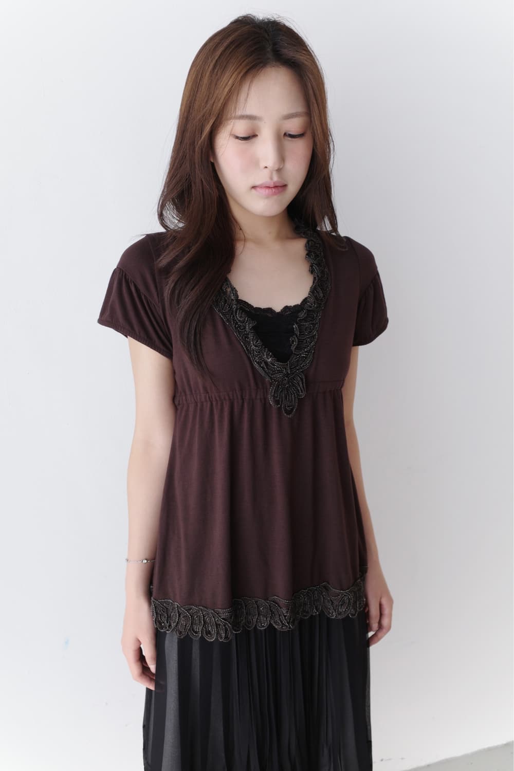 crochet shirring half T  상품이미지6