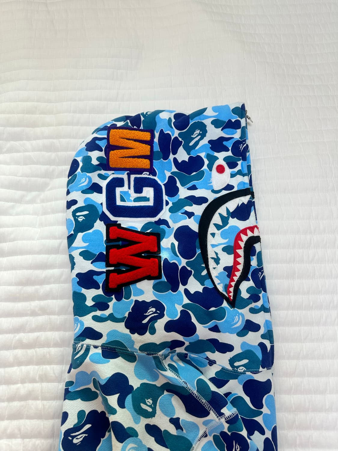 베이프 ABC 샤크 카모 후드집업 블루 상품이미지4