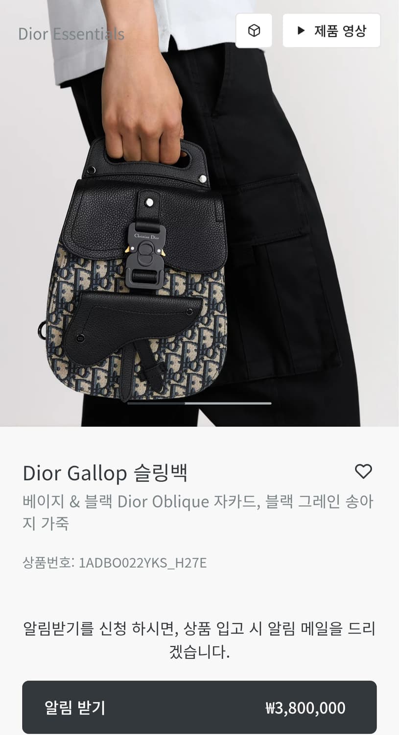 디올 오블리크 버클 새들 슬링백 토트백 신형 상품이미지3