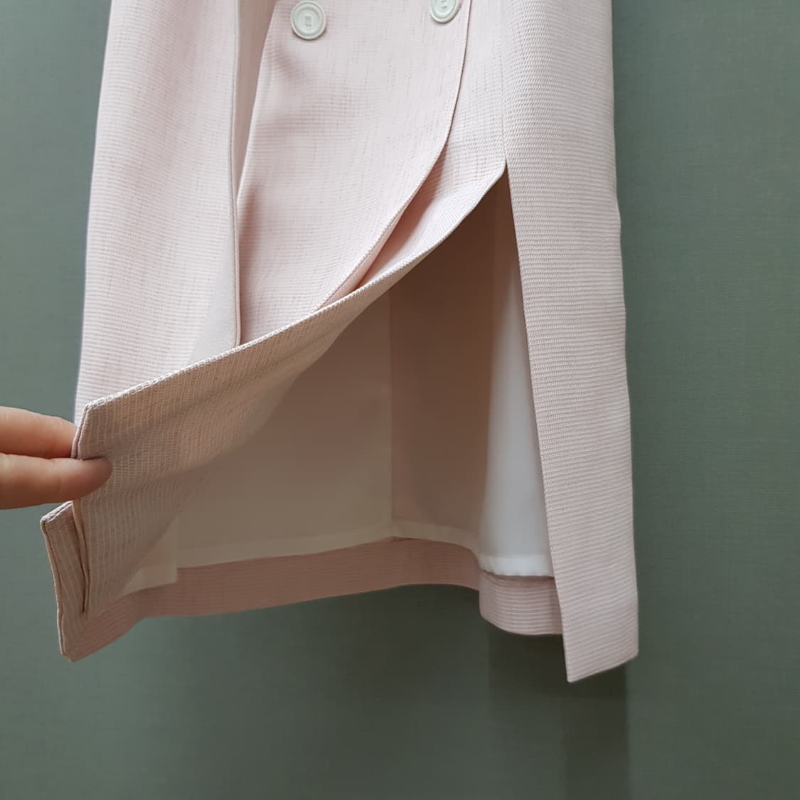 모조에스핀 더블버튼 벨트 원피스 55사이즈 상품이미지4