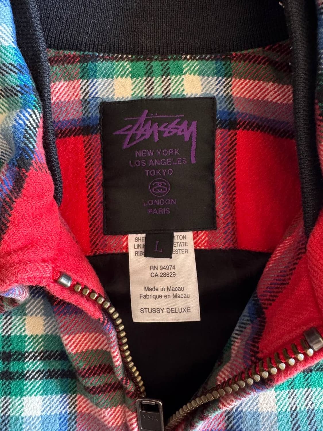 스투시 마드라스 체크 워크자켓 상품이미지4