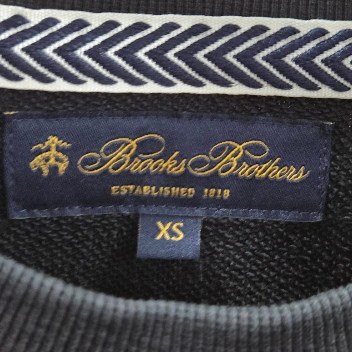 브룩스브라더스 자수 맨투맨 블랙 XS 상품이미지4
