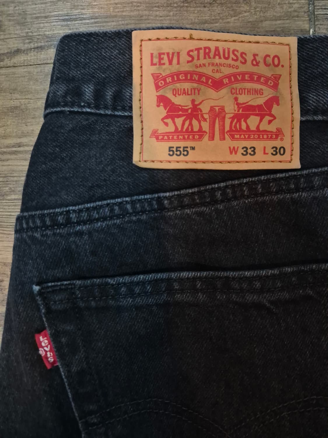 리바이스 555 블랙 33x30 상품이미지2