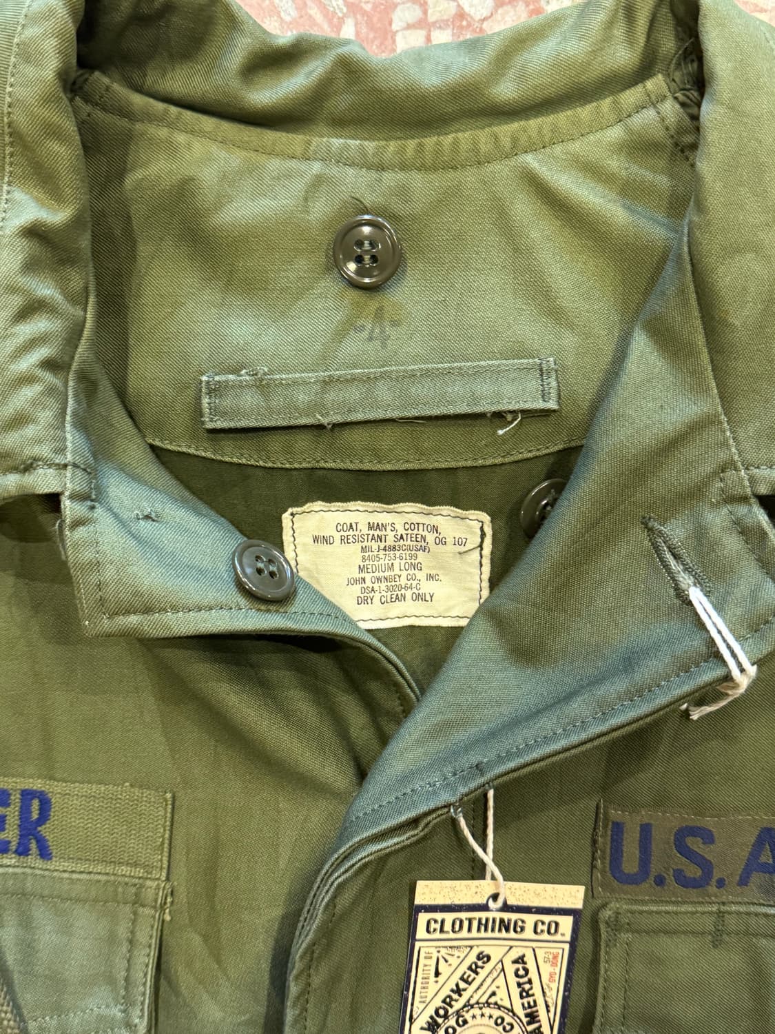 오리지널 미공군 OG-107 사틴 필드자켓 (M) 상품이미지5