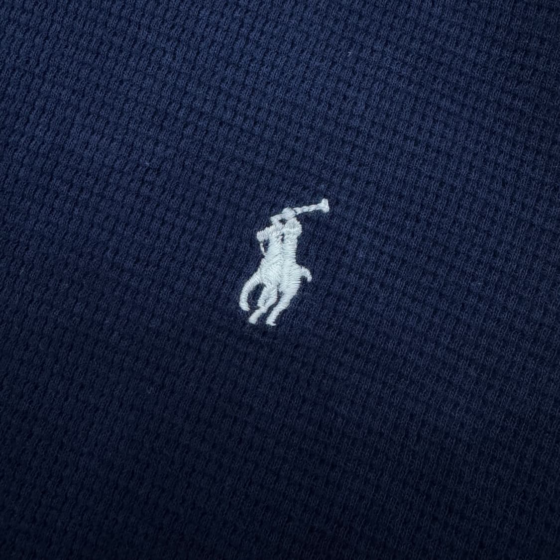 M(100) 폴로 랄프로렌 네이비 라운드 와플 티셔츠  상품이미지3