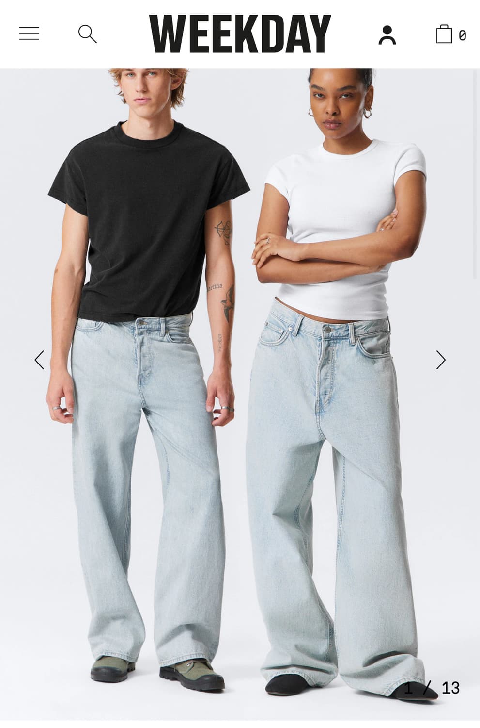 WEEKDAY  LOOSE BAGGY LEG JEANS 상품이미지1