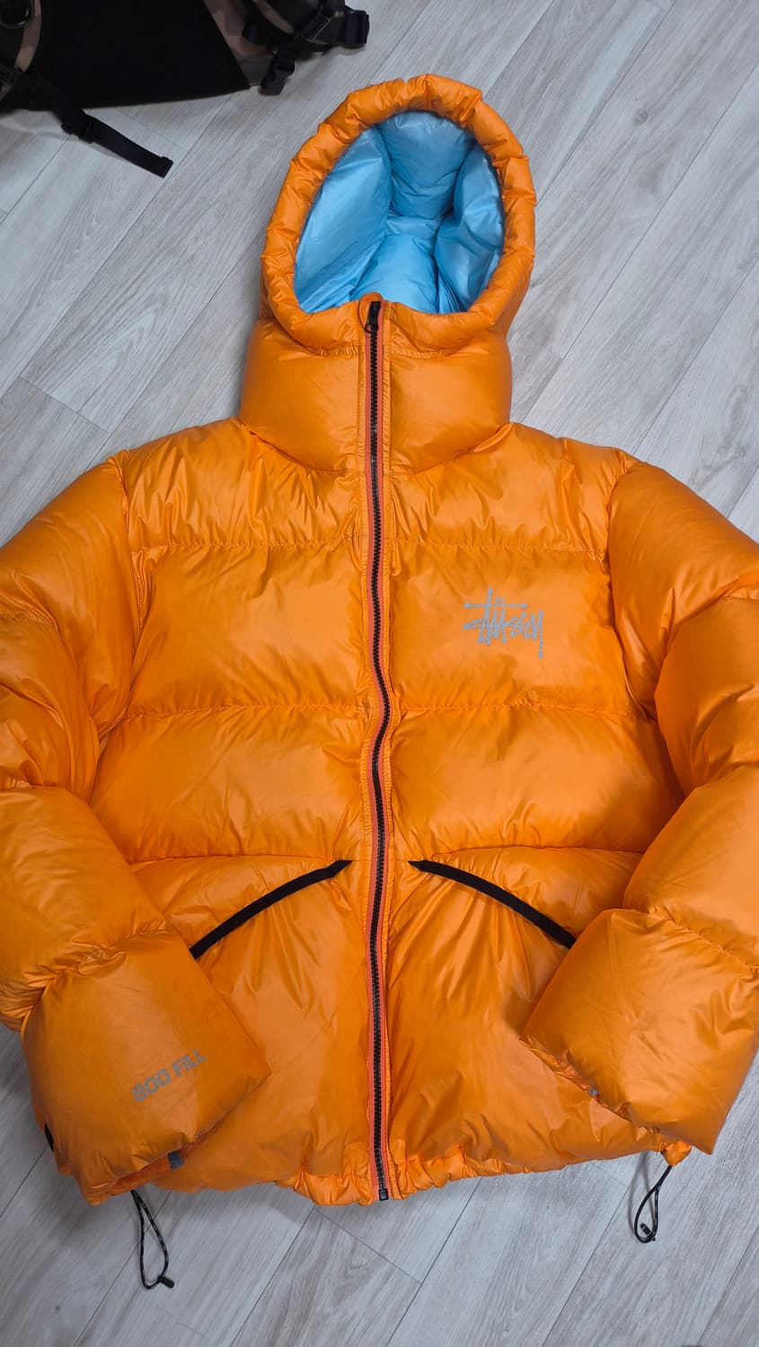 스투시 마이크로 립스탑 패딩 오렌지 L 상품이미지1