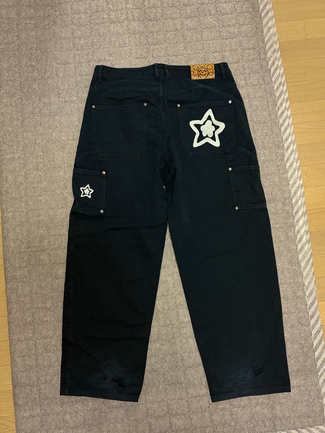 [36] star team 스타팀 더블니 카펜터 팬츠 네이비 상품이미지2