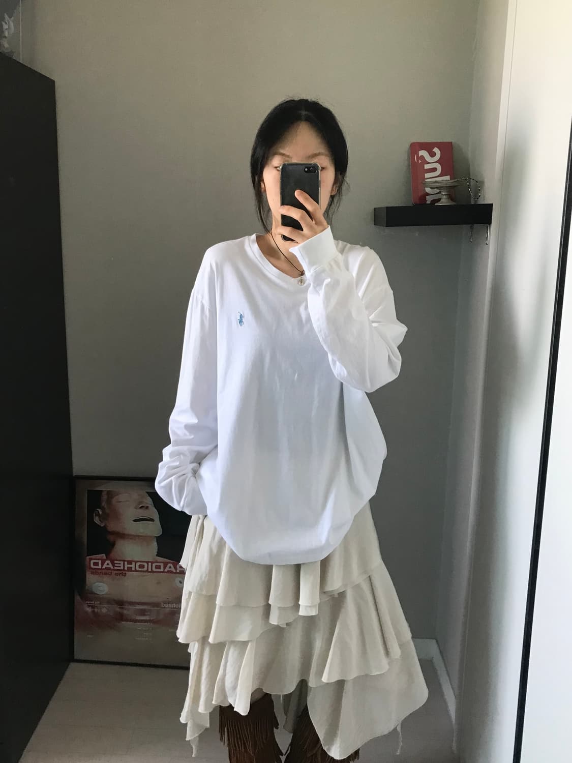 폴로 랄프로렌 포니로고 화이트 롱슬리브티 상품이미지1