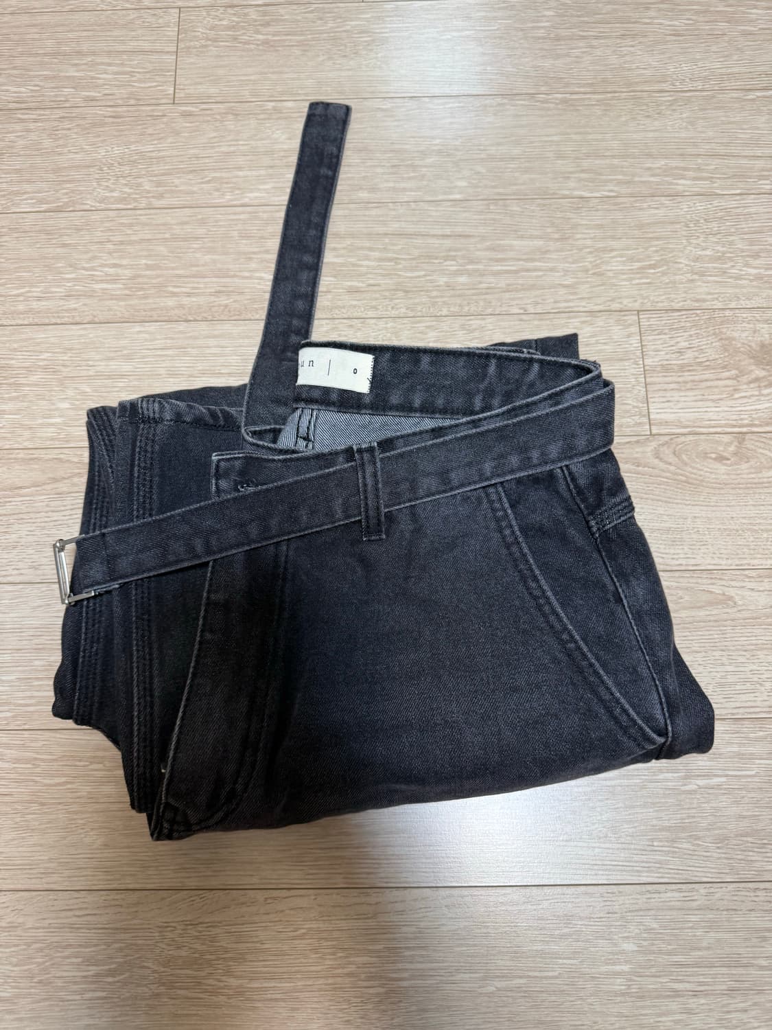 노운 벨티드 데님 차콜 상품이미지3