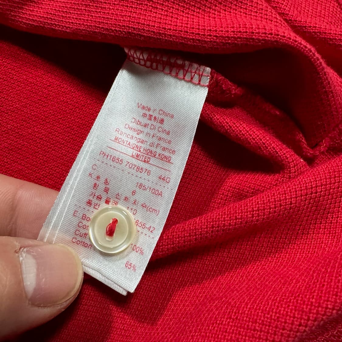 라코스테 레드 폴로티셔츠 상품이미지4