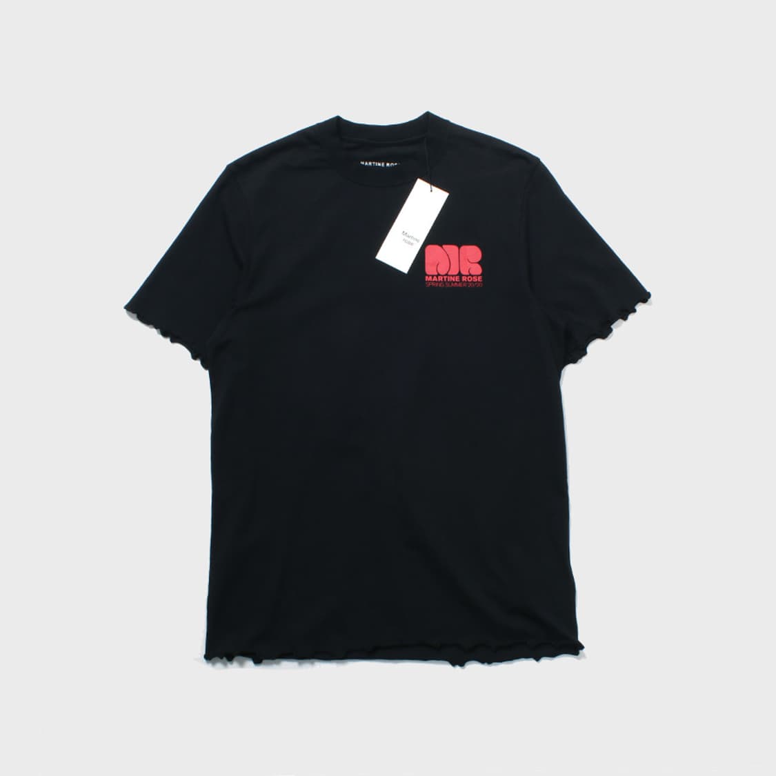 Martinrose Lettuce Hem Logo T-shirt In N 상품이미지3