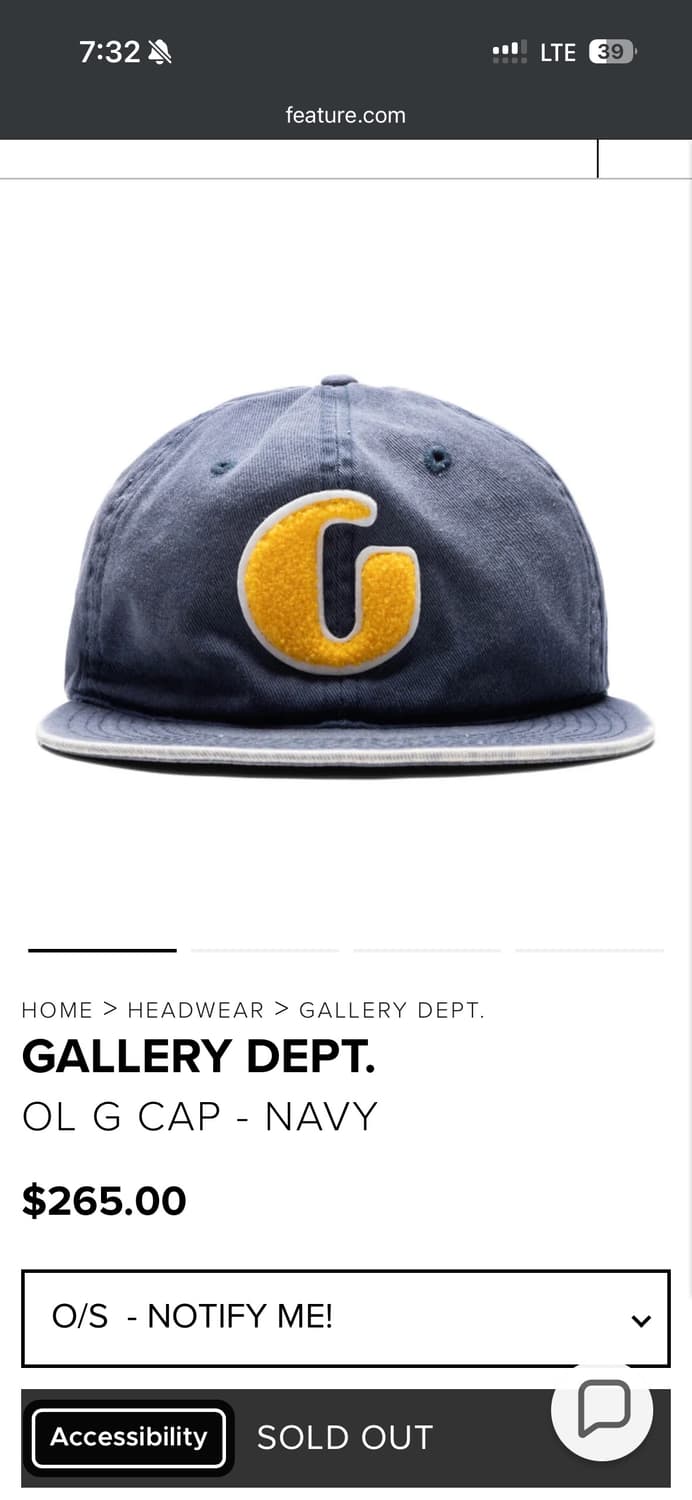 갤러리뎁트 OL'g 로고 캡 상품이미지4