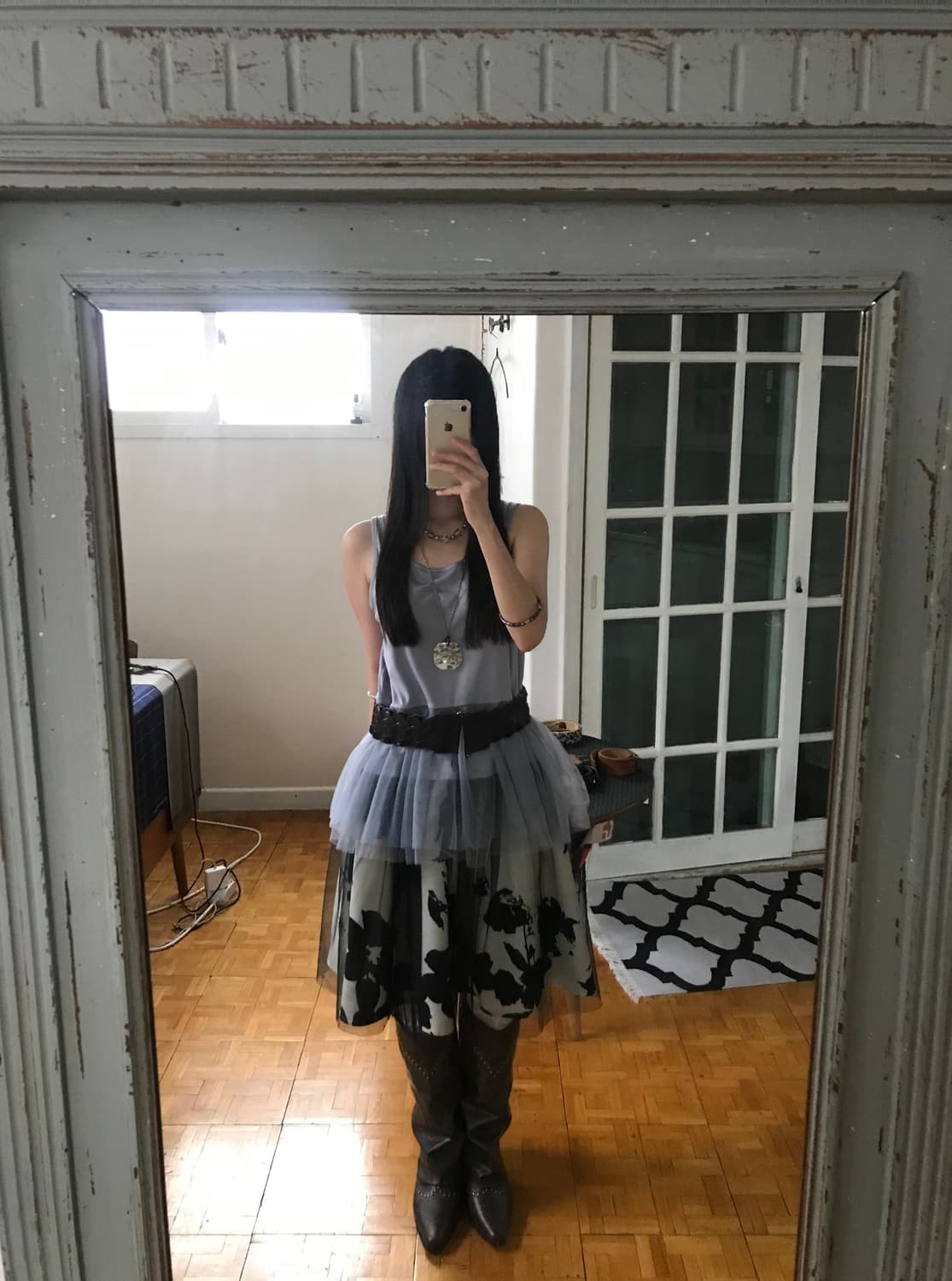 vintage pattern sha skirt 상품이미지3