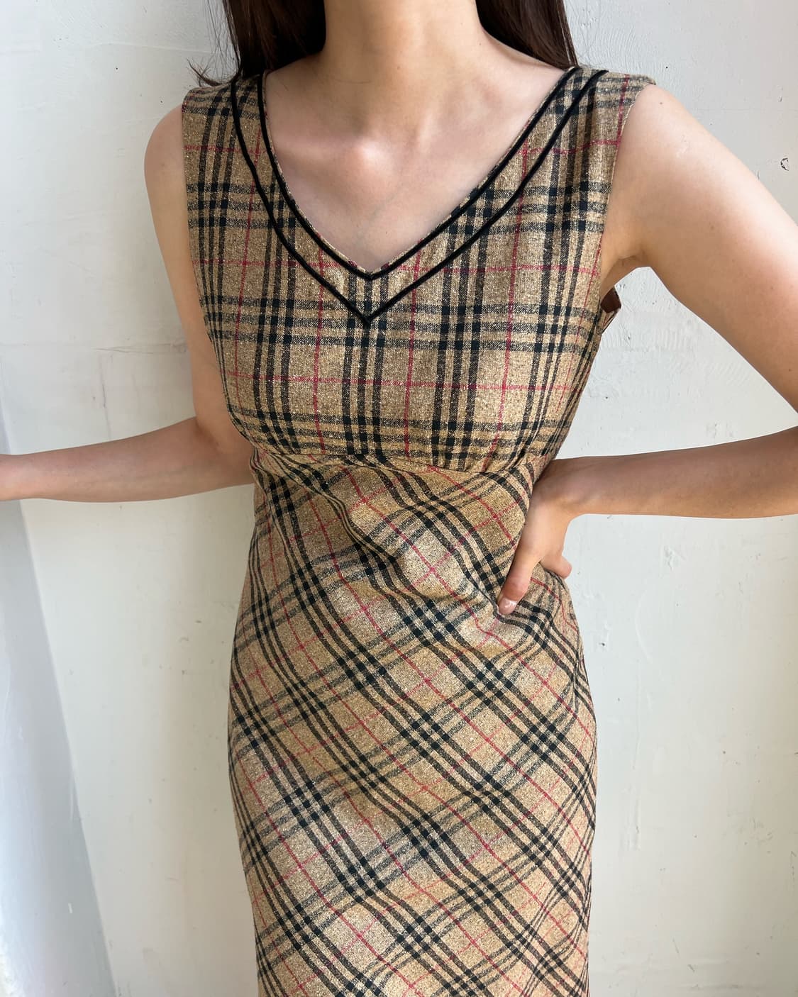 Burberry silk 100% one-piece 상품이미지8