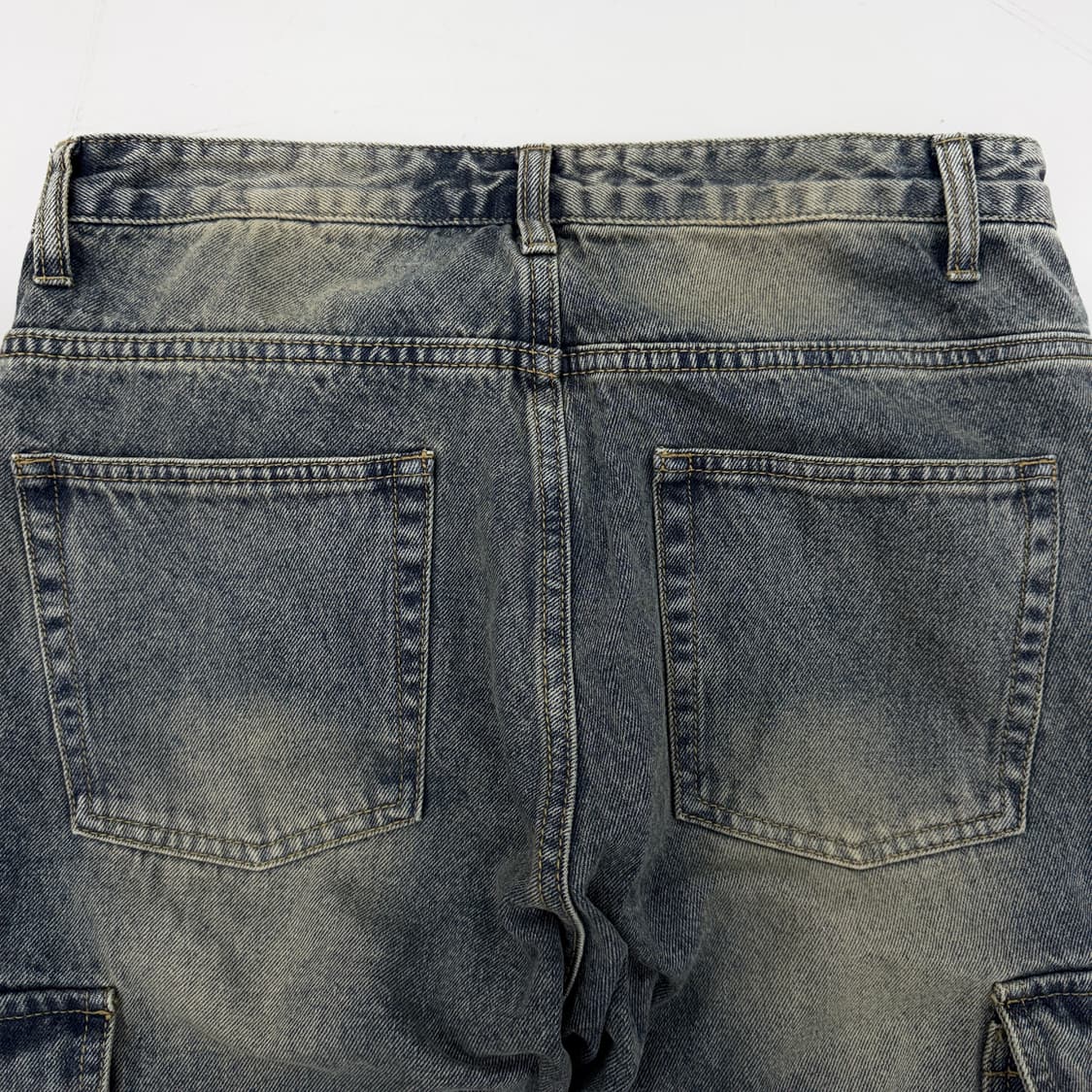 데님 워싱 탄창 와이드 카고팬츠 상품이미지5