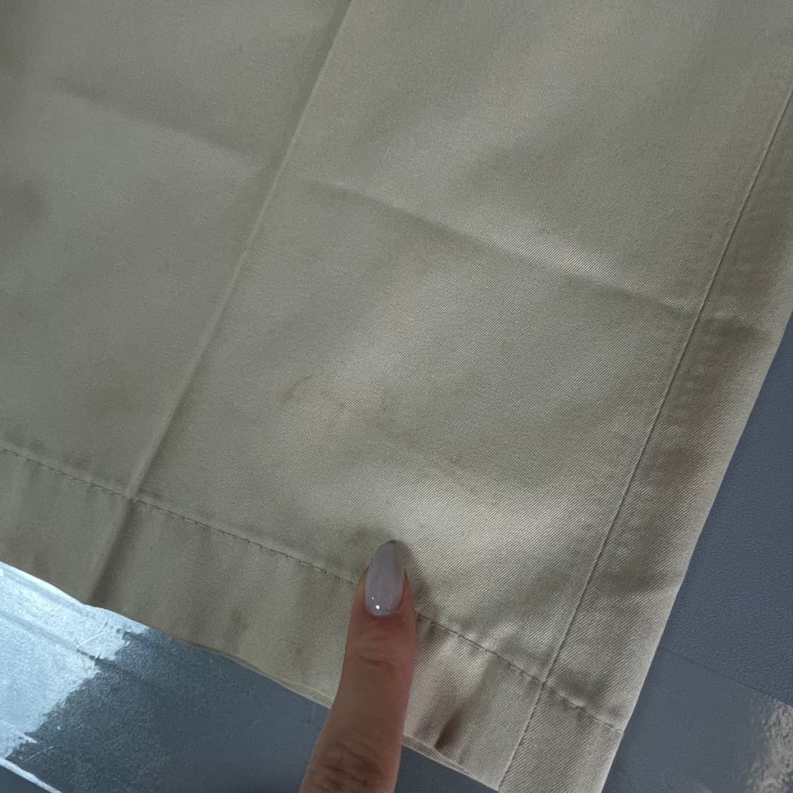 (33) 라코스테 베이지 핀턱 슬렉스 상품이미지4