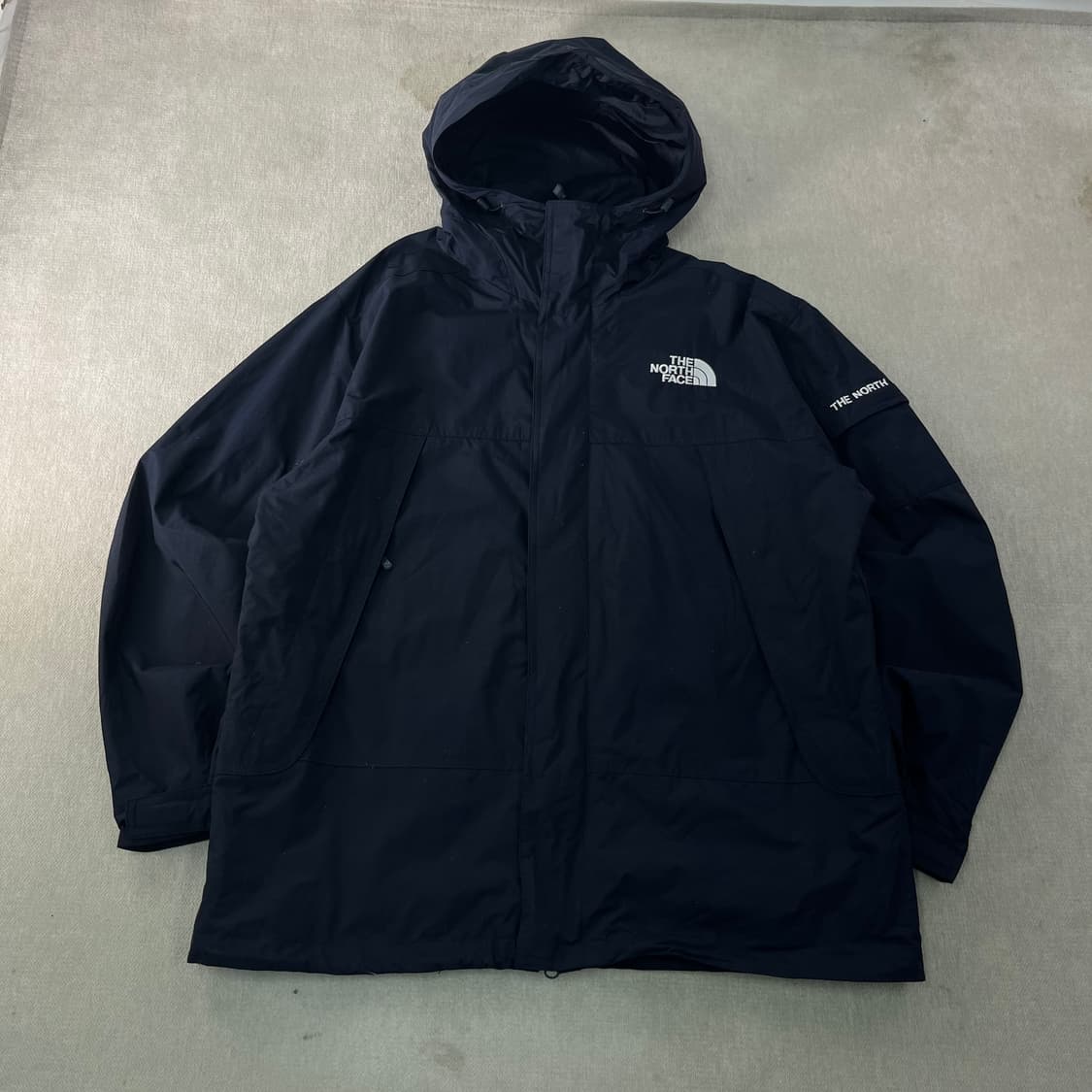 105 노스페이스 사이드로고 네이비 바람막이 자켓 상품이미지1