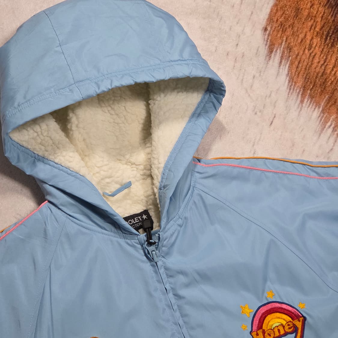 빈티지 키치 패치 스카이 롱점퍼 상품이미지3