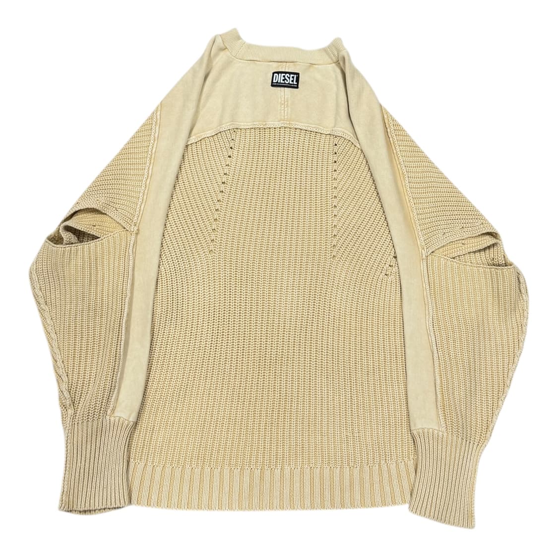 디젤 절개 트윔 니트 맨투맨 옐로우 XS 상품이미지3