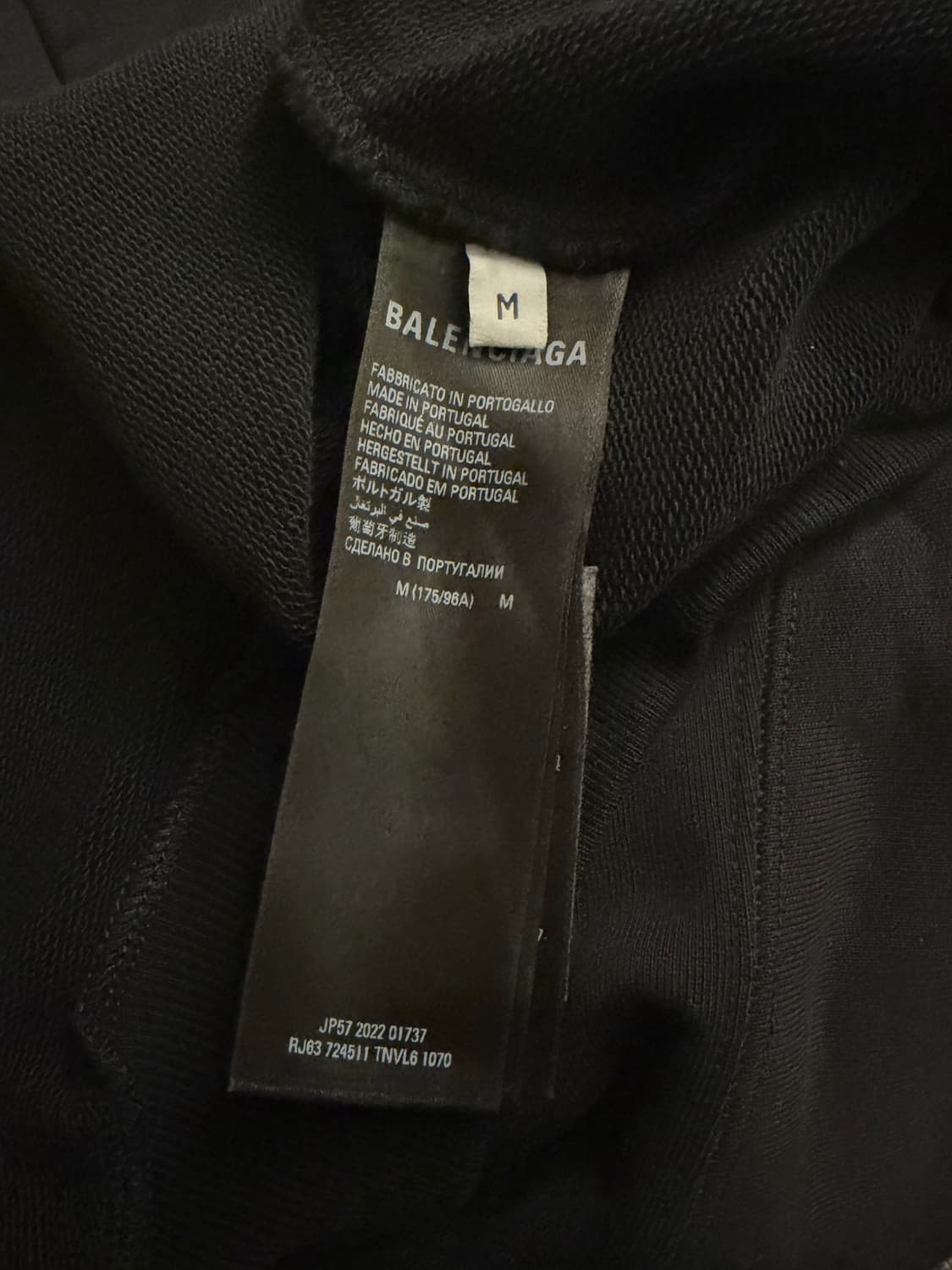 발렌시아가 케어라벨 맨투맨 m사이즈 상품이미지6