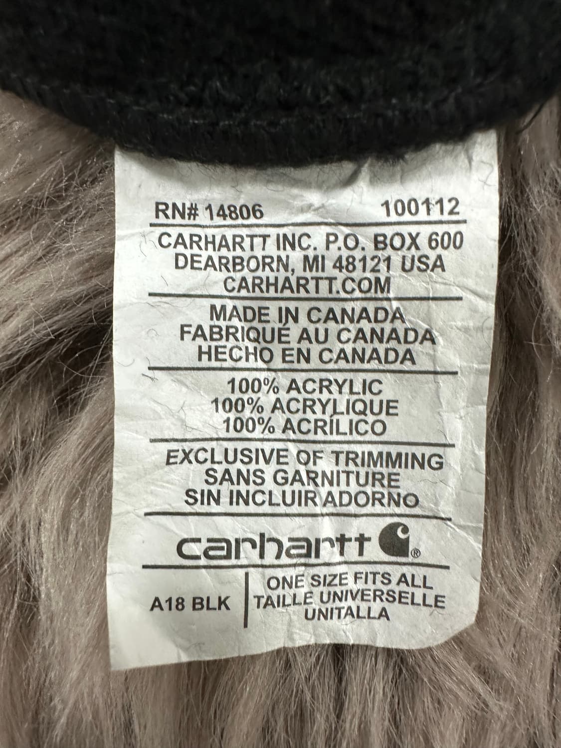 칼하트 Made in canada 비니  상품이미지5
