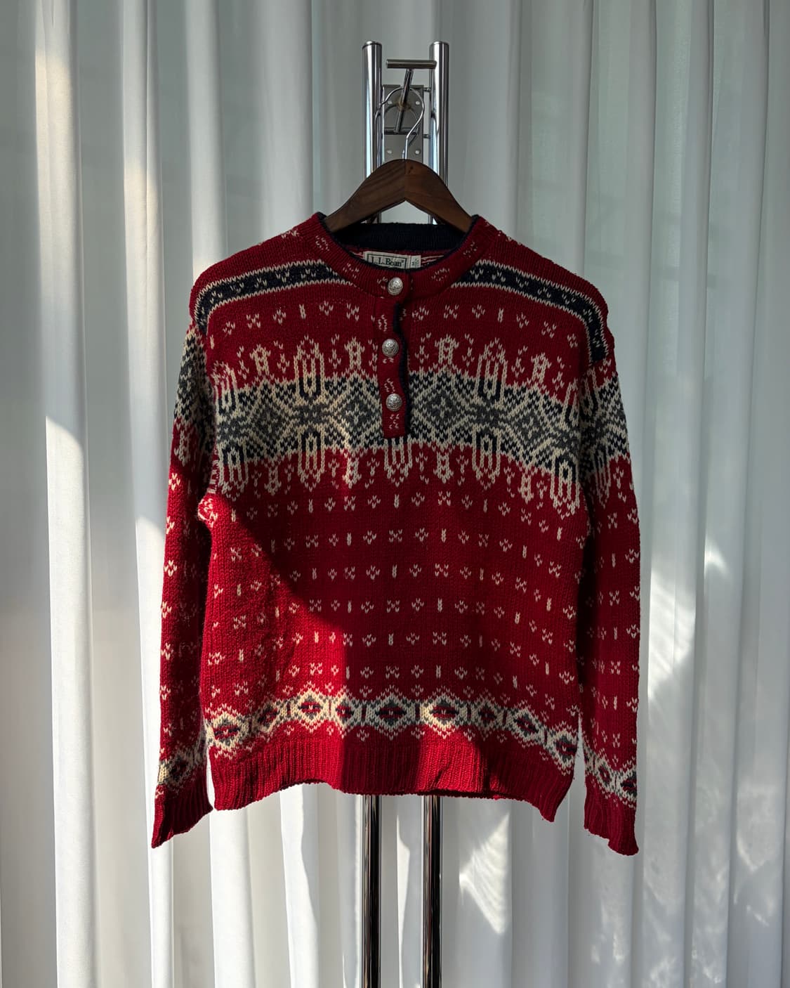 [M]L.L.Bean 엘엘빈 USA 90s 노르딕 니트 상품이미지2