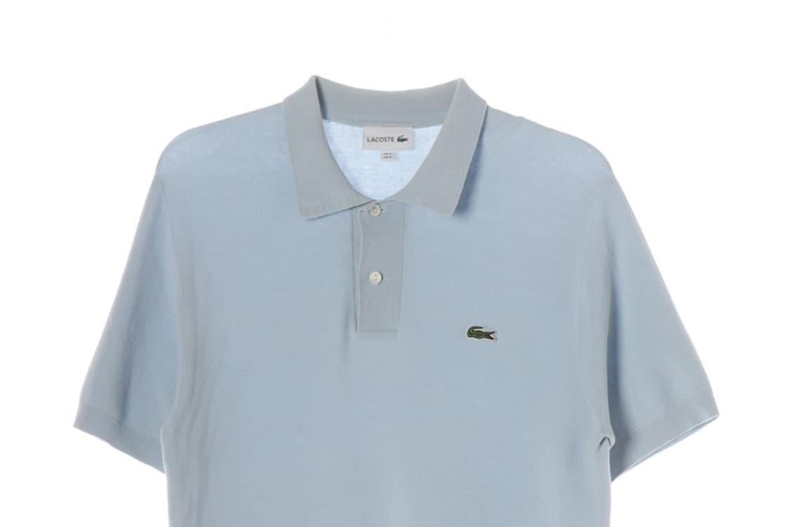 라코스테 스카이블루 코튼 니트 반팔 폴로 셔츠 4 상품이미지3