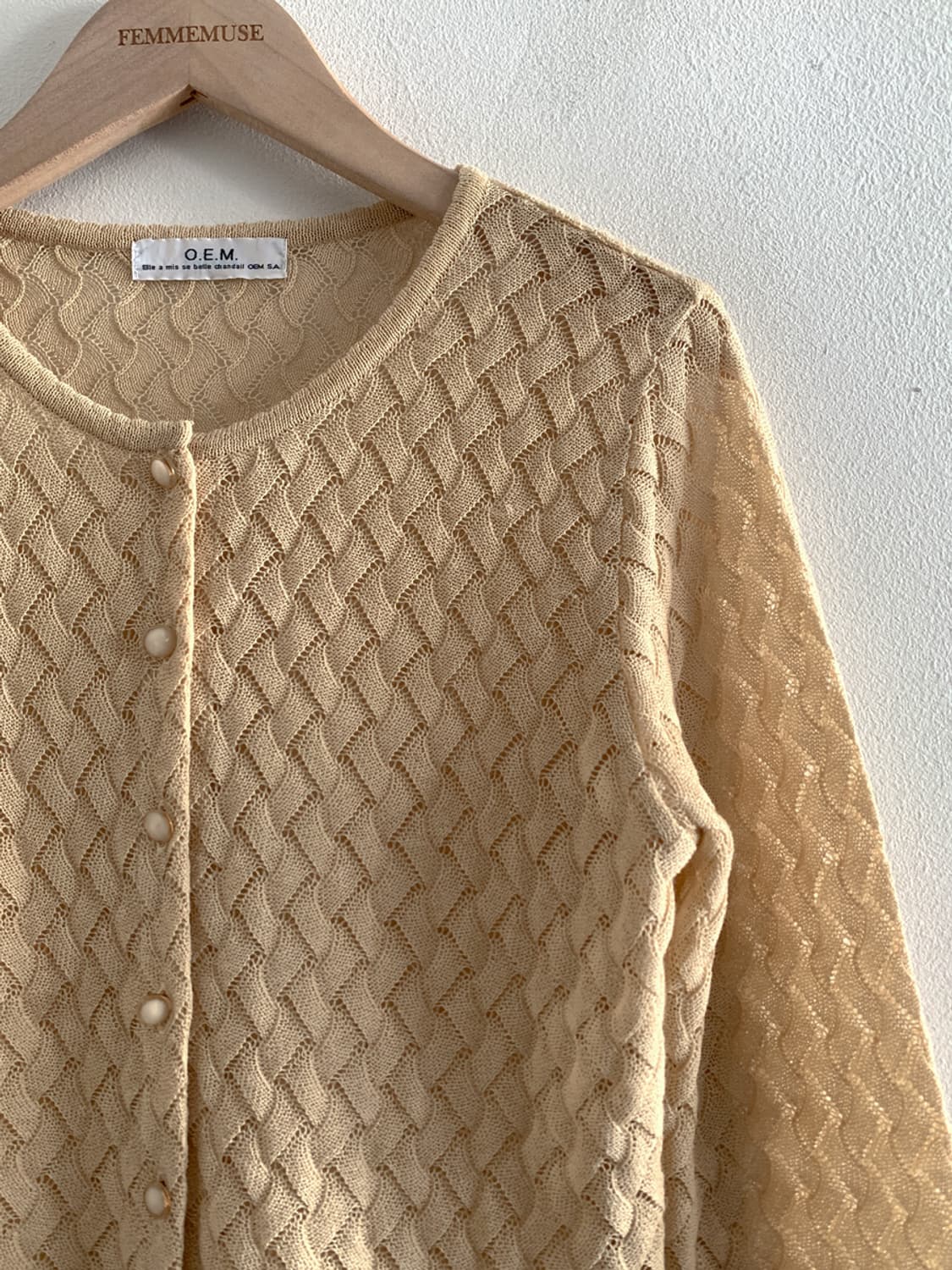 Zigzag Pattern Button Knit Cardigan 상품이미지4