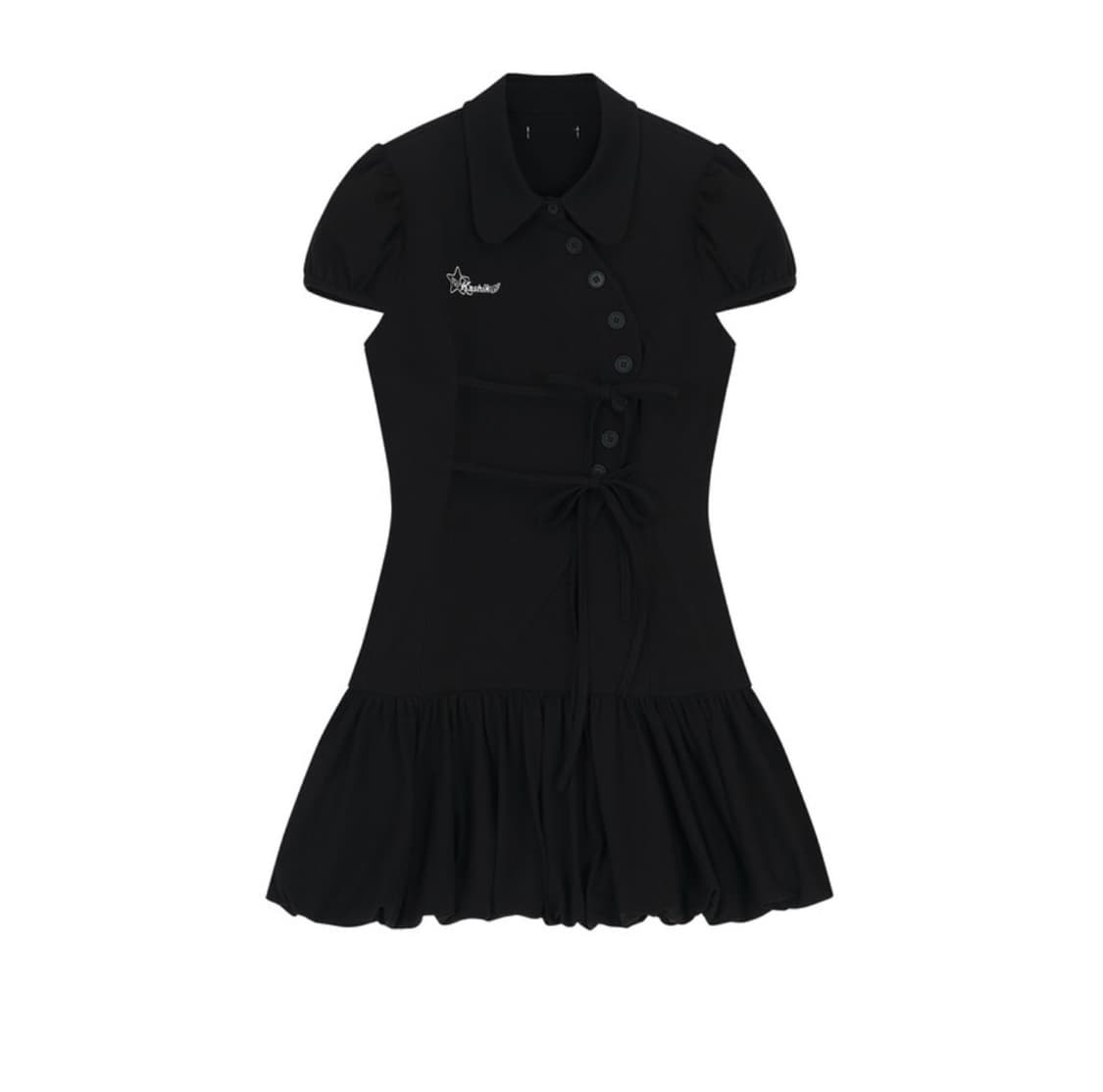 카시코 퍼프 원피스 Puff Preppy Mini Dress Black 상품이미지1