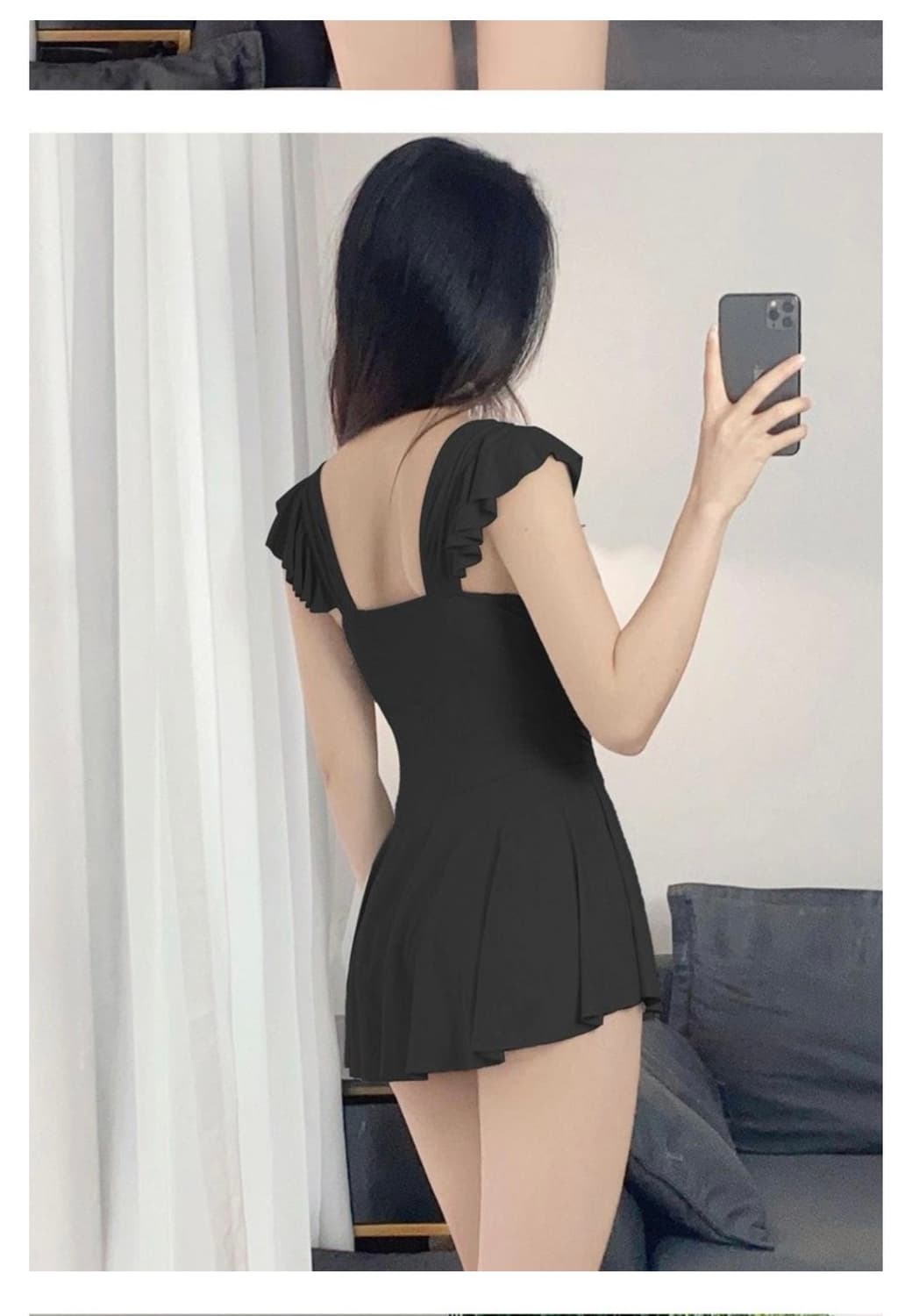 블랙 프릴 원피스 수영복 Free 상품이미지2