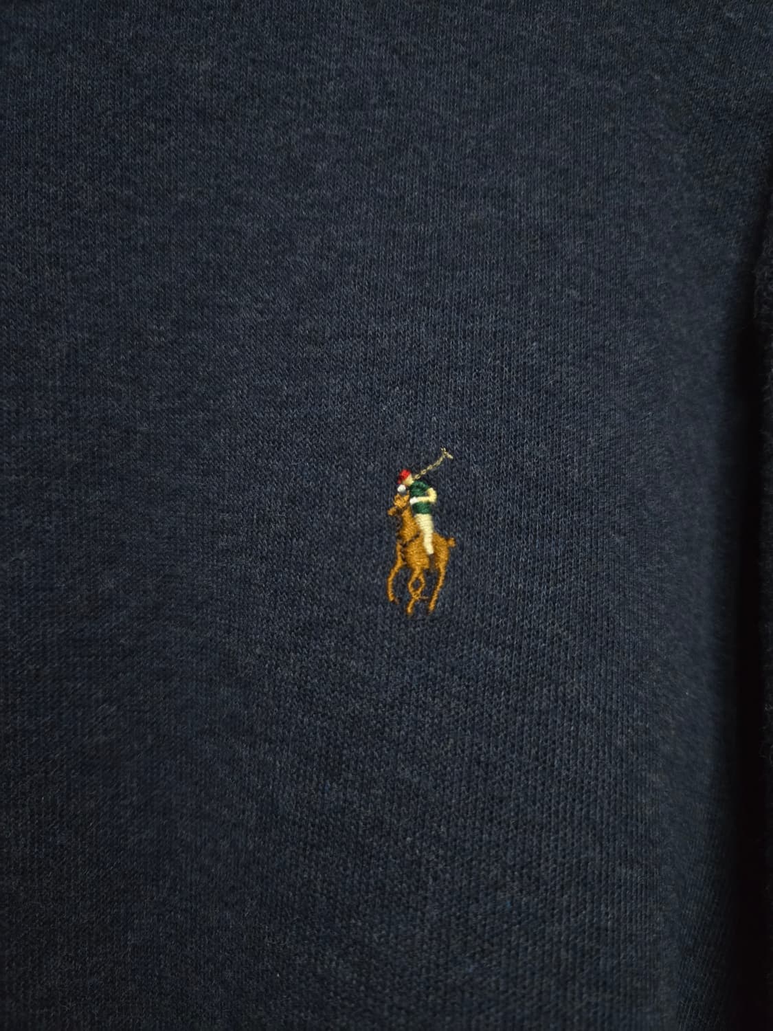 폴로 랄프로렌 네이비 멀티포니 오버핏 하프 집업 상품이미지3