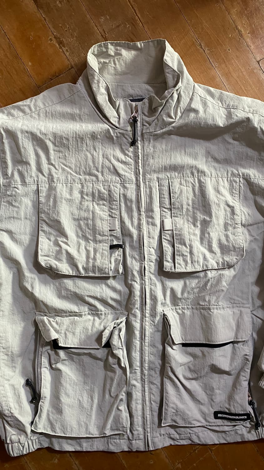 세컨드모놀로그 라이트 그레이 포켓 바람막이 자켓 XL 상품이미지3