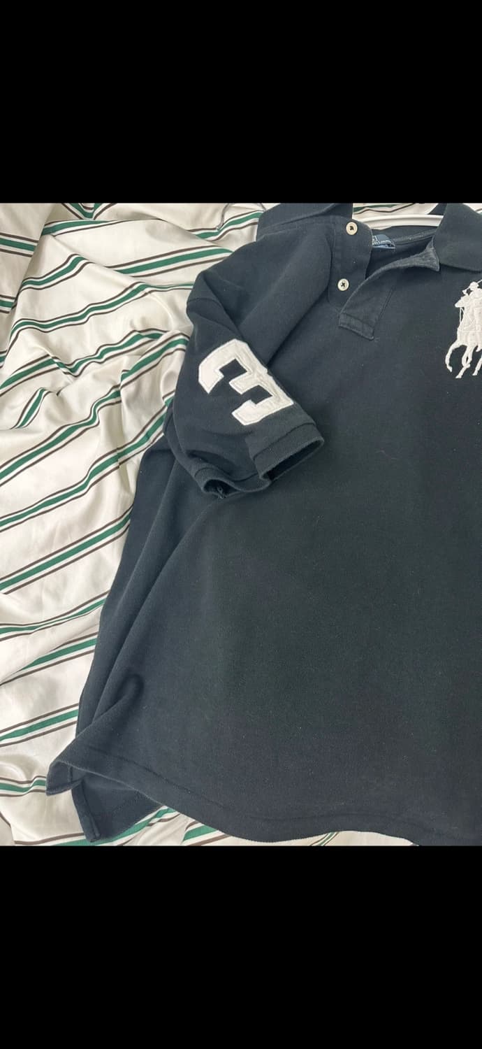 폴로 랄프로렌 블랙 빅포니 카라 반팔 상품이미지2