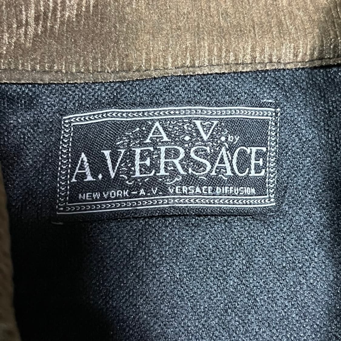 90s A Versace 베르사체 메두사 빅로고 자수 코듀로이 자켓 XL 상품이미지5