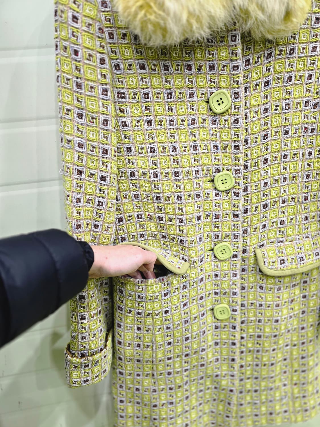 Lemon mood 울 코트 일본 빈티지(래빗 퍼 카라) 상품이미지6