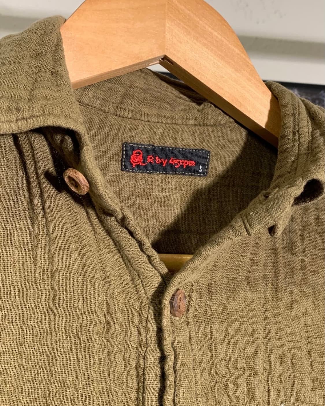 Rby 45Rpm 올리브 우드 버튼 셔츠 상품이미지4