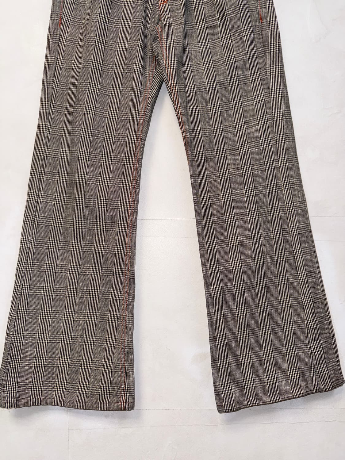 Gray glen check bootscut pants  상품이미지3