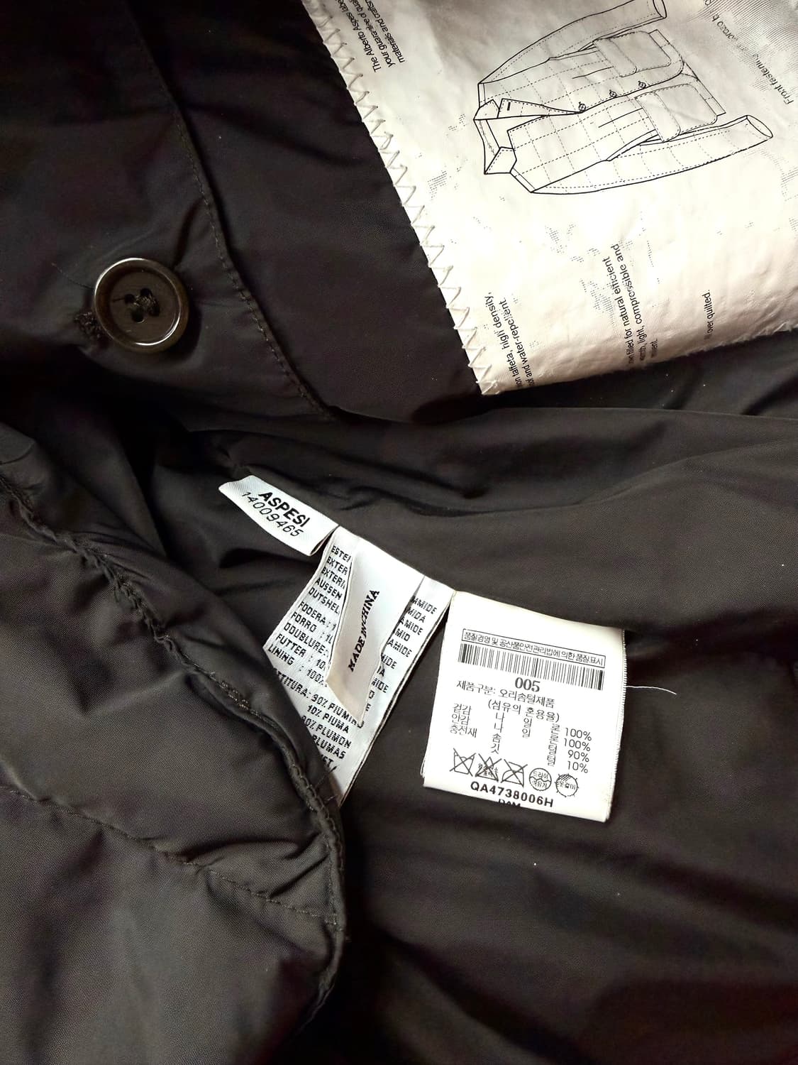 XXL/ 아스페시 퀄팅 다운 패딩 블레이저 자켓 상품이미지9