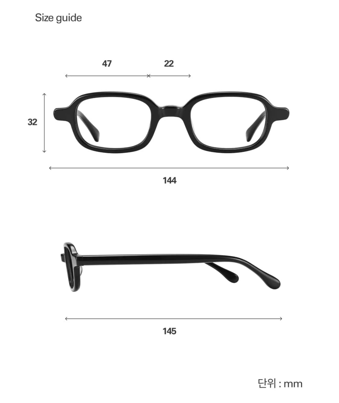 윤(YUN) 마이크로2 스퀘어 뿔테 안경 상품이미지3